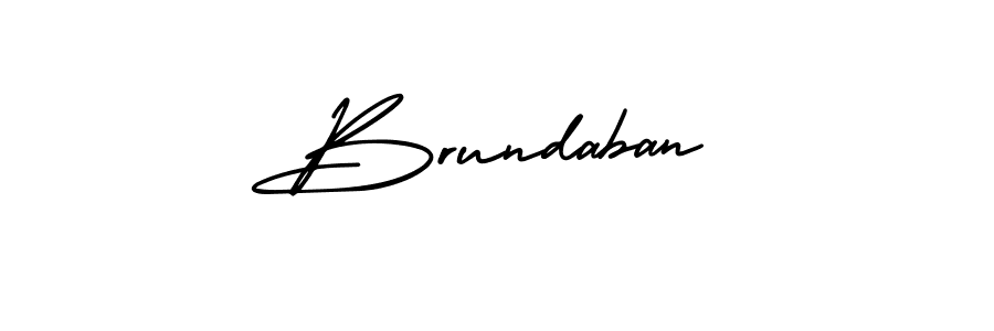 The best way (AmerikaSignatureDemo-Regular) to make a short signature is to pick only two or three words in your name. The name Brundaban include a total of six letters. For converting this name. Brundaban signature style 3 images and pictures png