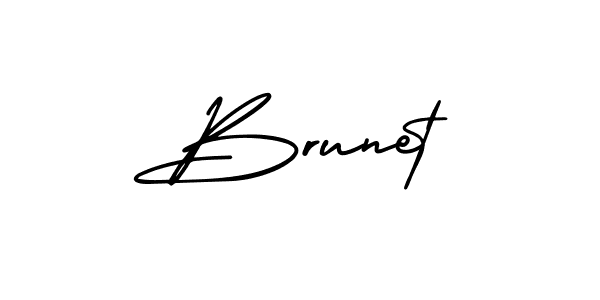 Make a beautiful signature design for name Brunet. With this signature (AmerikaSignatureDemo-Regular) style, you can create a handwritten signature for free. Brunet signature style 3 images and pictures png