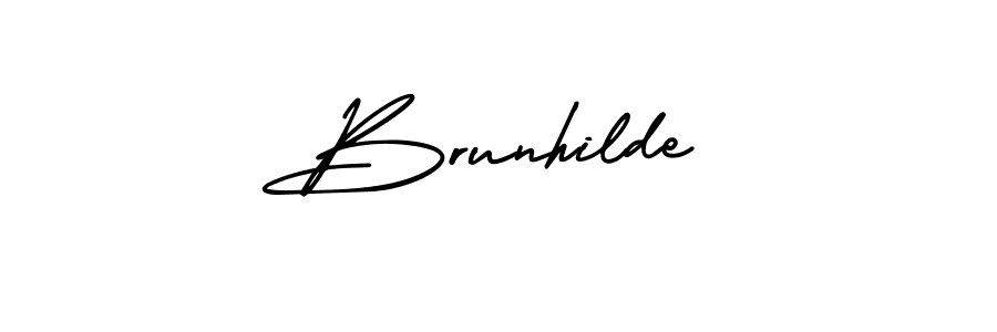 Brunhilde stylish signature style. Best Handwritten Sign (AmerikaSignatureDemo-Regular) for my name. Handwritten Signature Collection Ideas for my name Brunhilde. Brunhilde signature style 3 images and pictures png