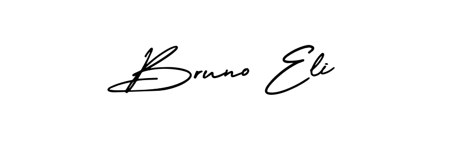 How to make Bruno Eli name signature. Use AmerikaSignatureDemo-Regular style for creating short signs online. This is the latest handwritten sign. Bruno Eli signature style 3 images and pictures png