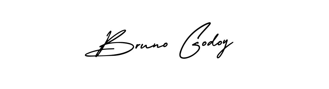 You should practise on your own different ways (AmerikaSignatureDemo-Regular) to write your name (Bruno Godoy) in signature. don't let someone else do it for you. Bruno Godoy signature style 3 images and pictures png