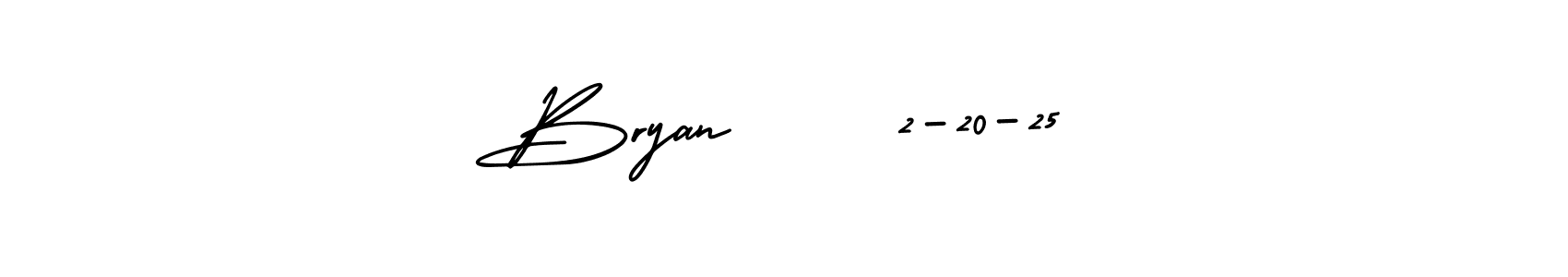 You can use this online signature creator to create a handwritten signature for the name Bryan     2-20-25. This is the best online autograph maker. Bryan     2-20-25 signature style 3 images and pictures png