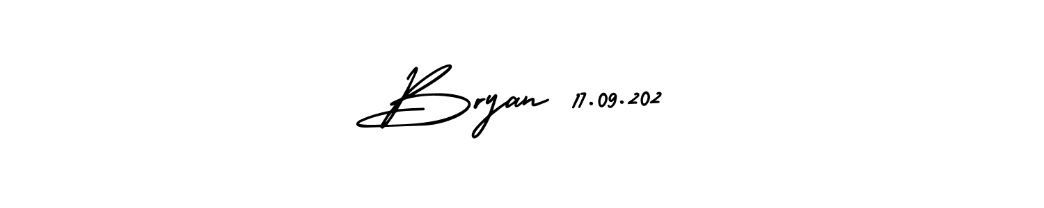 Use a signature maker to create a handwritten signature online. With this signature software, you can design (AmerikaSignatureDemo-Regular) your own signature for name Bryan 17.09.202. Bryan 17.09.202 signature style 3 images and pictures png