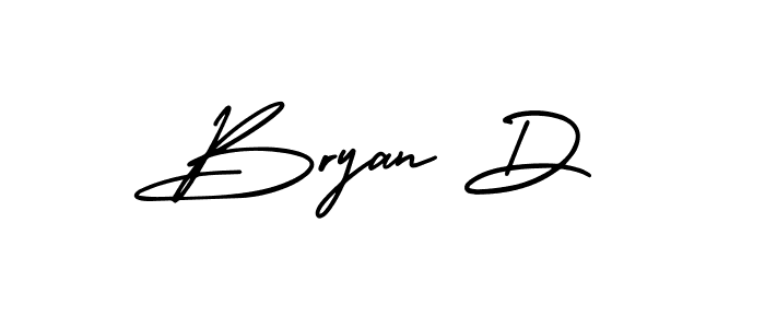 Similarly AmerikaSignatureDemo-Regular is the best handwritten signature design. Signature creator online .You can use it as an online autograph creator for name Bryan D. Bryan D signature style 3 images and pictures png