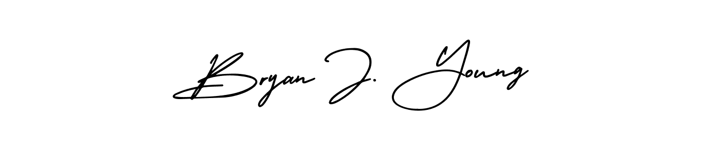 This is the best signature style for the Bryan J. Young name. Also you like these signature font (AmerikaSignatureDemo-Regular). Mix name signature. Bryan J. Young signature style 3 images and pictures png