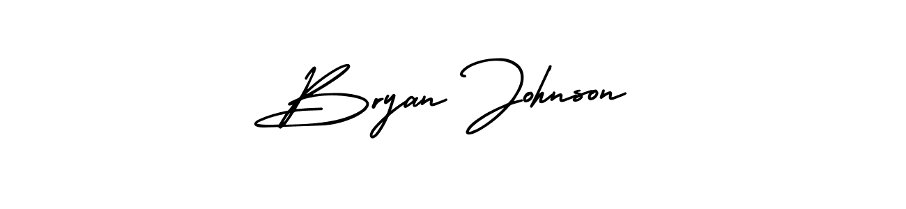 You should practise on your own different ways (AmerikaSignatureDemo-Regular) to write your name (Bryan Johnson) in signature. don't let someone else do it for you. Bryan Johnson signature style 3 images and pictures png