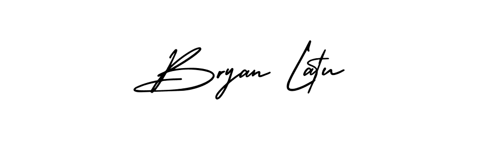 This is the best signature style for the Bryan Latu name. Also you like these signature font (AmerikaSignatureDemo-Regular). Mix name signature. Bryan Latu signature style 3 images and pictures png