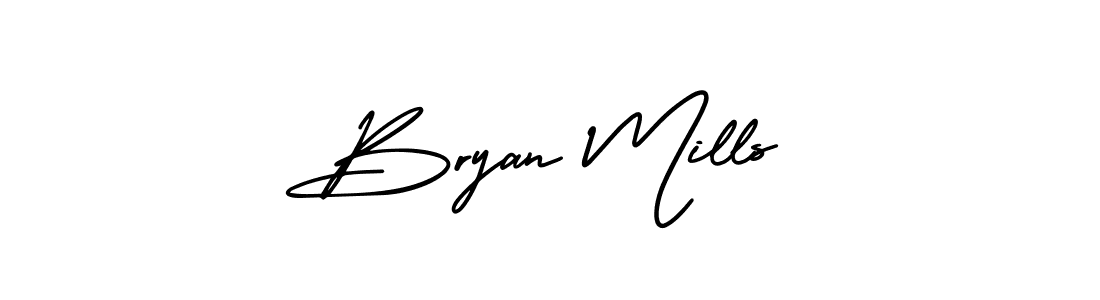 How to make Bryan Mills name signature. Use AmerikaSignatureDemo-Regular style for creating short signs online. This is the latest handwritten sign. Bryan Mills signature style 3 images and pictures png