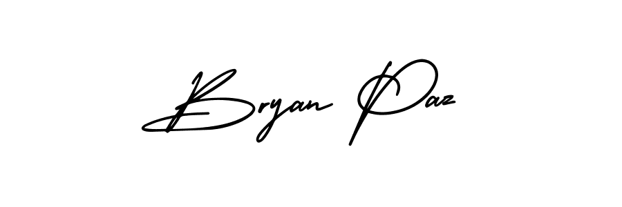 It looks lik you need a new signature style for name Bryan Paz. Design unique handwritten (AmerikaSignatureDemo-Regular) signature with our free signature maker in just a few clicks. Bryan Paz signature style 3 images and pictures png