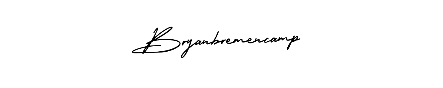 Also You can easily find your signature by using the search form. We will create Bryanbremencamp name handwritten signature images for you free of cost using AmerikaSignatureDemo-Regular sign style. Bryanbremencamp signature style 3 images and pictures png