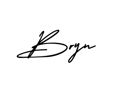 Use a signature maker to create a handwritten signature online. With this signature software, you can design (AmerikaSignatureDemo-Regular) your own signature for name Bryn. Bryn signature style 3 images and pictures png