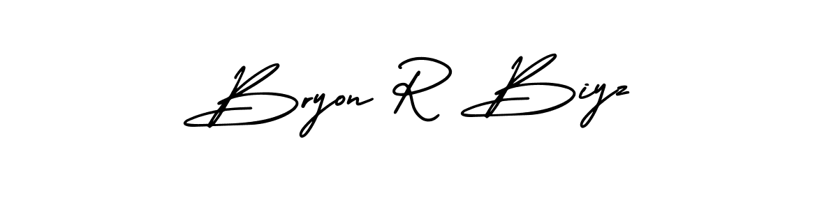 It looks lik you need a new signature style for name Bryon R Biyz. Design unique handwritten (AmerikaSignatureDemo-Regular) signature with our free signature maker in just a few clicks. Bryon R Biyz signature style 3 images and pictures png