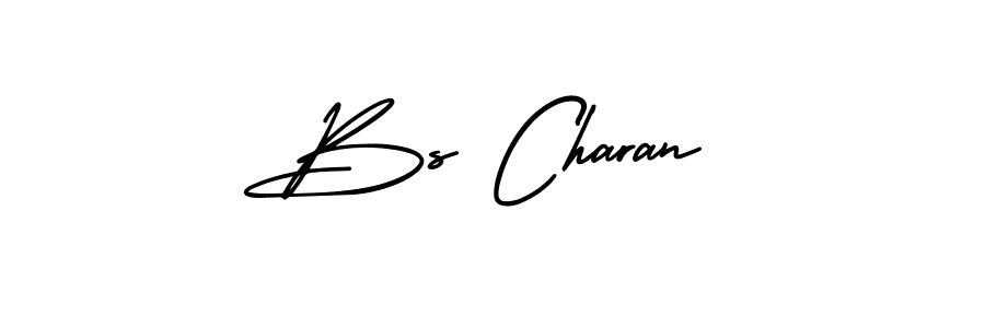 Similarly AmerikaSignatureDemo-Regular is the best handwritten signature design. Signature creator online .You can use it as an online autograph creator for name Bs Charan. Bs Charan signature style 3 images and pictures png