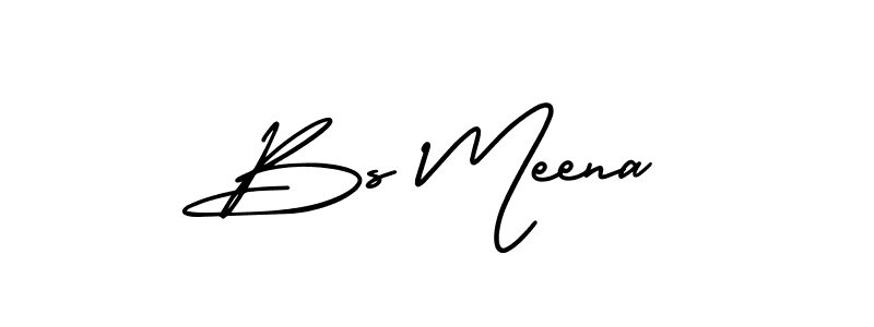 AmerikaSignatureDemo-Regular is a professional signature style that is perfect for those who want to add a touch of class to their signature. It is also a great choice for those who want to make their signature more unique. Get Bs Meena name to fancy signature for free. Bs Meena signature style 3 images and pictures png