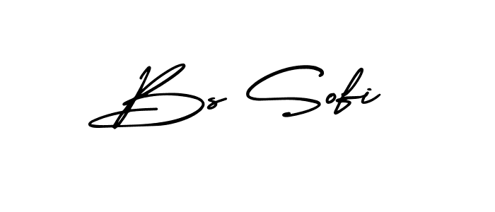 How to make Bs Sofi name signature. Use AmerikaSignatureDemo-Regular style for creating short signs online. This is the latest handwritten sign. Bs Sofi signature style 3 images and pictures png