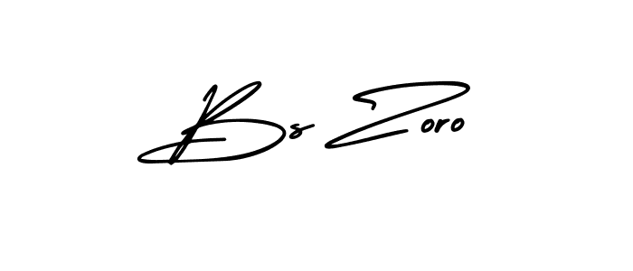 Make a beautiful signature design for name Bs Zoro. With this signature (AmerikaSignatureDemo-Regular) style, you can create a handwritten signature for free. Bs Zoro signature style 3 images and pictures png