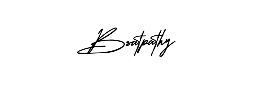Make a beautiful signature design for name Bsatpathy. With this signature (AmerikaSignatureDemo-Regular) style, you can create a handwritten signature for free. Bsatpathy signature style 3 images and pictures png