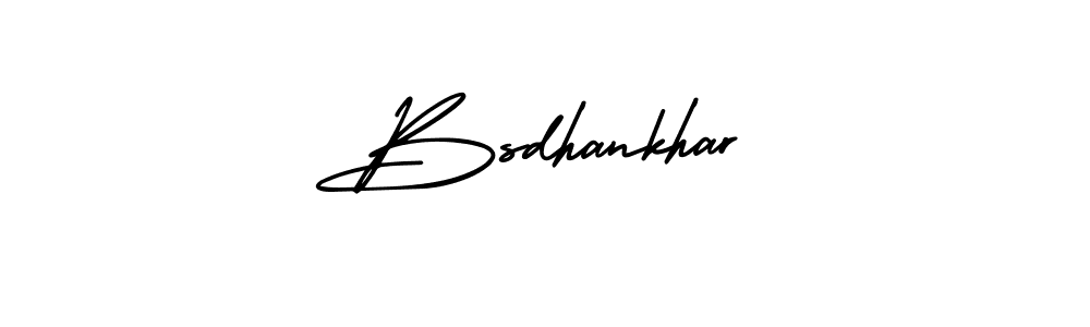 Create a beautiful signature design for name Bsdhankhar. With this signature (AmerikaSignatureDemo-Regular) fonts, you can make a handwritten signature for free. Bsdhankhar signature style 3 images and pictures png