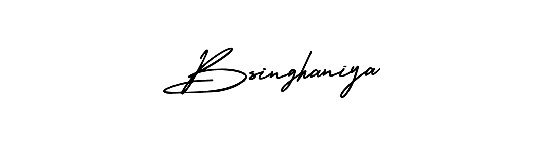 Also we have Bsinghaniya name is the best signature style. Create professional handwritten signature collection using AmerikaSignatureDemo-Regular autograph style. Bsinghaniya signature style 3 images and pictures png