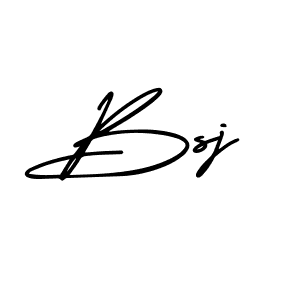 The best way (AmerikaSignatureDemo-Regular) to make a short signature is to pick only two or three words in your name. The name Bsj include a total of six letters. For converting this name. Bsj signature style 3 images and pictures png