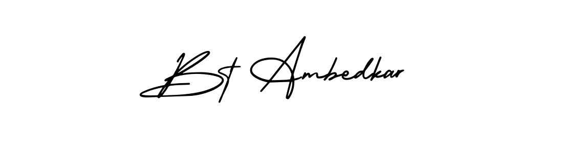 Design your own signature with our free online signature maker. With this signature software, you can create a handwritten (AmerikaSignatureDemo-Regular) signature for name Bt Ambedkar. Bt Ambedkar signature style 3 images and pictures png