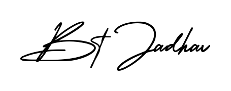 How to Draw Bt Jadhav signature style? AmerikaSignatureDemo-Regular is a latest design signature styles for name Bt Jadhav. Bt Jadhav signature style 3 images and pictures png