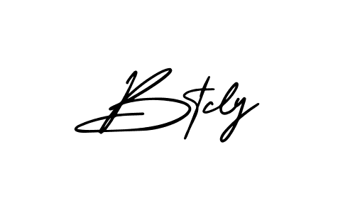 Use a signature maker to create a handwritten signature online. With this signature software, you can design (AmerikaSignatureDemo-Regular) your own signature for name Btcly. Btcly signature style 3 images and pictures png