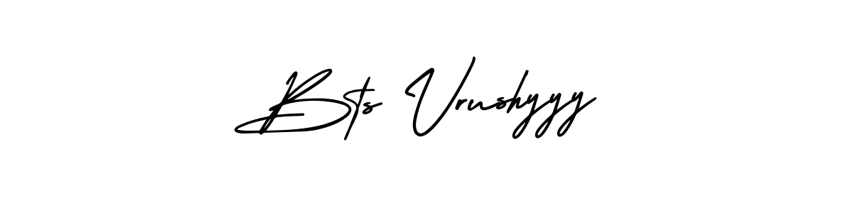 How to make Bts Vrushyyy name signature. Use AmerikaSignatureDemo-Regular style for creating short signs online. This is the latest handwritten sign. Bts Vrushyyy signature style 3 images and pictures png