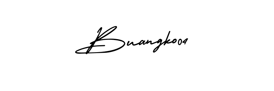 Design your own signature with our free online signature maker. With this signature software, you can create a handwritten (AmerikaSignatureDemo-Regular) signature for name Buangko04. Buangko04 signature style 3 images and pictures png