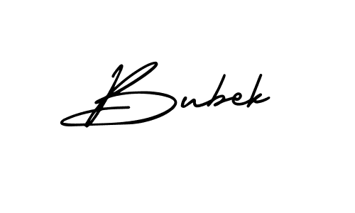 Make a beautiful signature design for name Bubek. With this signature (AmerikaSignatureDemo-Regular) style, you can create a handwritten signature for free. Bubek signature style 3 images and pictures png