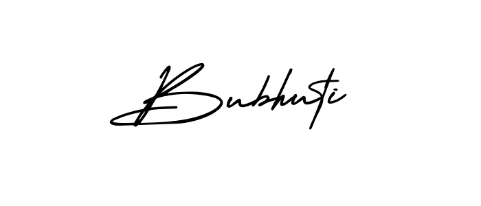 Use a signature maker to create a handwritten signature online. With this signature software, you can design (AmerikaSignatureDemo-Regular) your own signature for name Bubhuti. Bubhuti signature style 3 images and pictures png