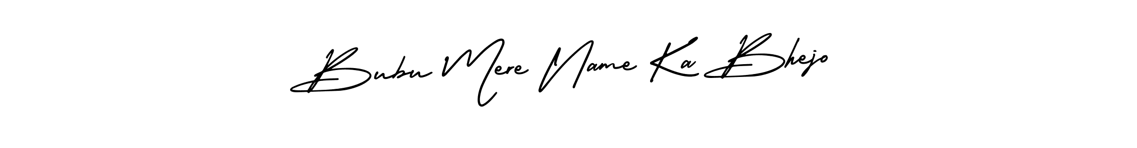 Bubu Mere Name Ka Bhejo stylish signature style. Best Handwritten Sign (AmerikaSignatureDemo-Regular) for my name. Handwritten Signature Collection Ideas for my name Bubu Mere Name Ka Bhejo. Bubu Mere Name Ka Bhejo signature style 3 images and pictures png