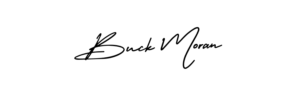 How to make Buck Moran name signature. Use AmerikaSignatureDemo-Regular style for creating short signs online. This is the latest handwritten sign. Buck Moran signature style 3 images and pictures png