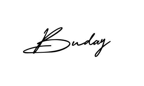 How to make Buday signature? AmerikaSignatureDemo-Regular is a professional autograph style. Create handwritten signature for Buday name. Buday signature style 3 images and pictures png