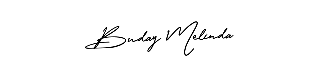 Also we have Buday Melinda name is the best signature style. Create professional handwritten signature collection using AmerikaSignatureDemo-Regular autograph style. Buday Melinda signature style 3 images and pictures png