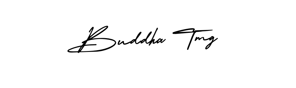 You should practise on your own different ways (AmerikaSignatureDemo-Regular) to write your name (Buddha Tmg) in signature. don't let someone else do it for you. Buddha Tmg signature style 3 images and pictures png
