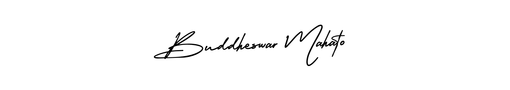 How to make Buddheswar Mahato signature? AmerikaSignatureDemo-Regular is a professional autograph style. Create handwritten signature for Buddheswar Mahato name. Buddheswar Mahato signature style 3 images and pictures png