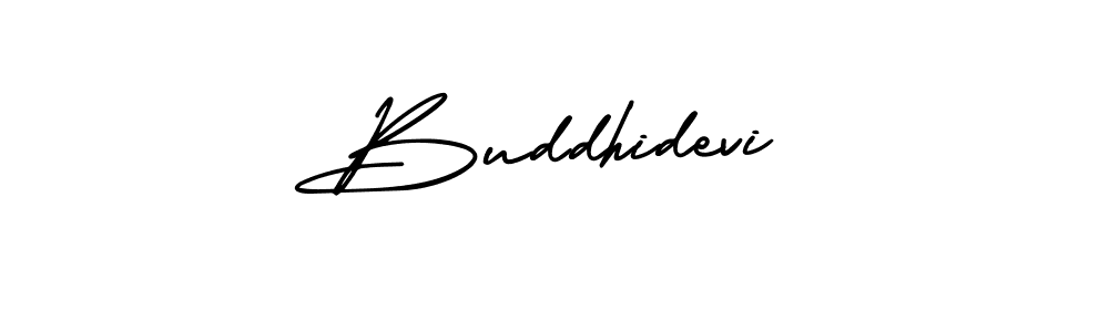 How to make Buddhidevi name signature. Use AmerikaSignatureDemo-Regular style for creating short signs online. This is the latest handwritten sign. Buddhidevi signature style 3 images and pictures png