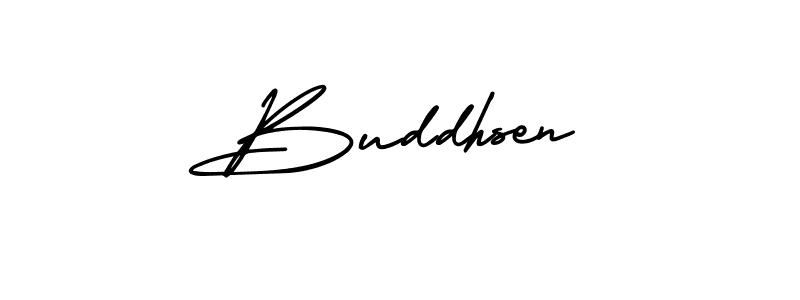 Buddhsen stylish signature style. Best Handwritten Sign (AmerikaSignatureDemo-Regular) for my name. Handwritten Signature Collection Ideas for my name Buddhsen. Buddhsen signature style 3 images and pictures png