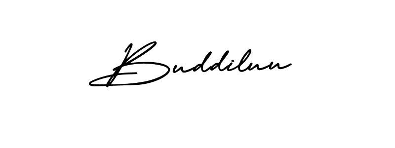 Create a beautiful signature design for name Buddiluu. With this signature (AmerikaSignatureDemo-Regular) fonts, you can make a handwritten signature for free. Buddiluu signature style 3 images and pictures png