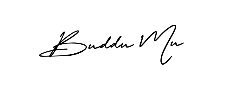 You should practise on your own different ways (AmerikaSignatureDemo-Regular) to write your name (Buddu Mu) in signature. don't let someone else do it for you. Buddu Mu signature style 3 images and pictures png