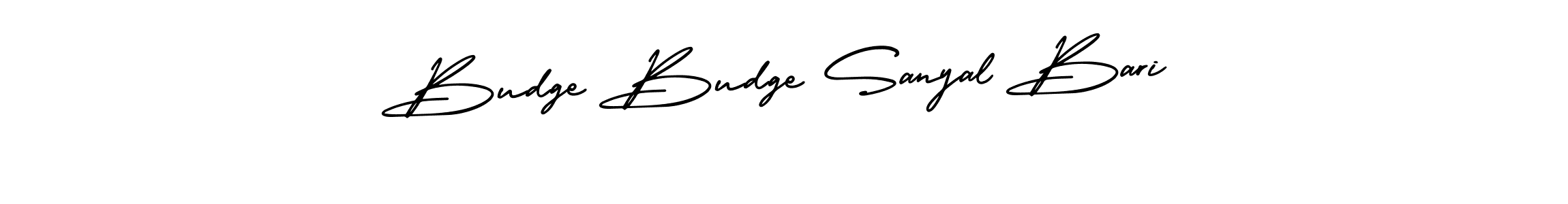 It looks lik you need a new signature style for name Budge Budge Sanyal Bari. Design unique handwritten (AmerikaSignatureDemo-Regular) signature with our free signature maker in just a few clicks. Budge Budge Sanyal Bari signature style 3 images and pictures png