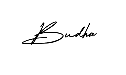 How to make Budha name signature. Use AmerikaSignatureDemo-Regular style for creating short signs online. This is the latest handwritten sign. Budha signature style 3 images and pictures png