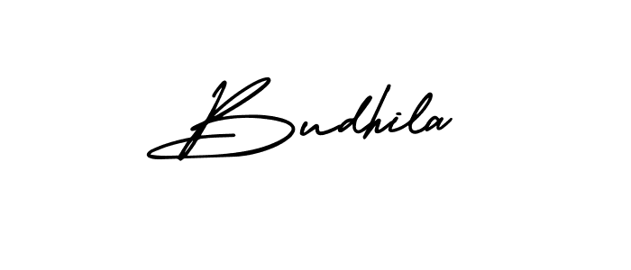 Create a beautiful signature design for name Budhila. With this signature (AmerikaSignatureDemo-Regular) fonts, you can make a handwritten signature for free. Budhila signature style 3 images and pictures png