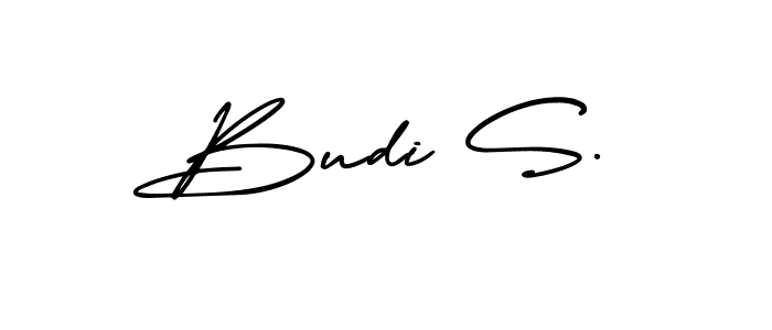 Budi S. stylish signature style. Best Handwritten Sign (AmerikaSignatureDemo-Regular) for my name. Handwritten Signature Collection Ideas for my name Budi S.. Budi S. signature style 3 images and pictures png