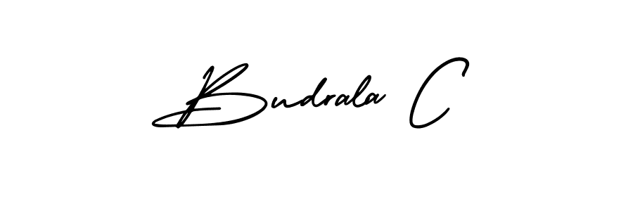 It looks lik you need a new signature style for name Budrala C. Design unique handwritten (AmerikaSignatureDemo-Regular) signature with our free signature maker in just a few clicks. Budrala C signature style 3 images and pictures png