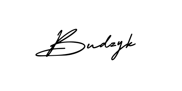 if you are searching for the best signature style for your name Budzyk. so please give up your signature search. here we have designed multiple signature styles  using AmerikaSignatureDemo-Regular. Budzyk signature style 3 images and pictures png