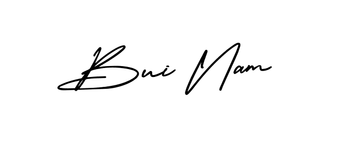 Make a beautiful signature design for name Bui Nam. With this signature (AmerikaSignatureDemo-Regular) style, you can create a handwritten signature for free. Bui Nam signature style 3 images and pictures png