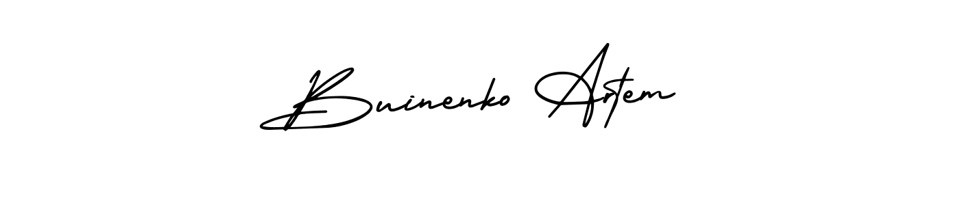 Buinenko Artem stylish signature style. Best Handwritten Sign (AmerikaSignatureDemo-Regular) for my name. Handwritten Signature Collection Ideas for my name Buinenko Artem. Buinenko Artem signature style 3 images and pictures png