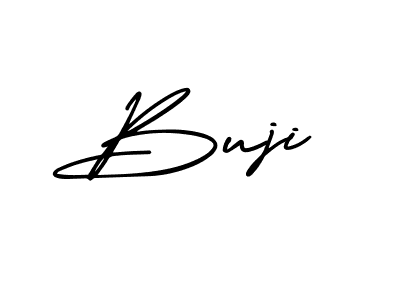 Design your own signature with our free online signature maker. With this signature software, you can create a handwritten (AmerikaSignatureDemo-Regular) signature for name Buji. Buji signature style 3 images and pictures png